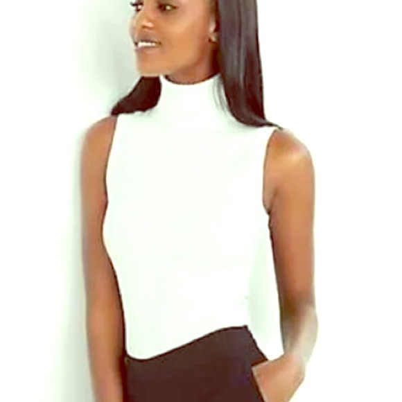 Express Cream White Sleeveless 